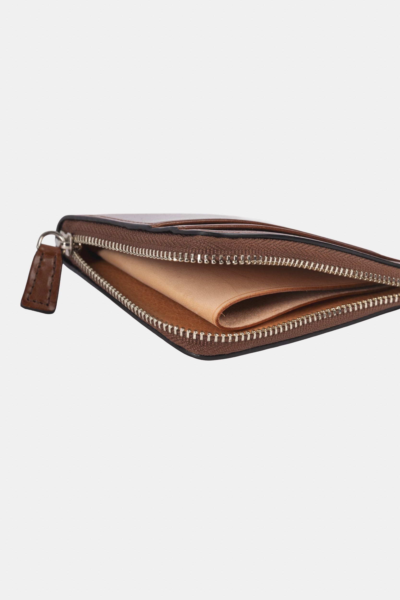 Zipped wallet with inner pocket - Cappuccino