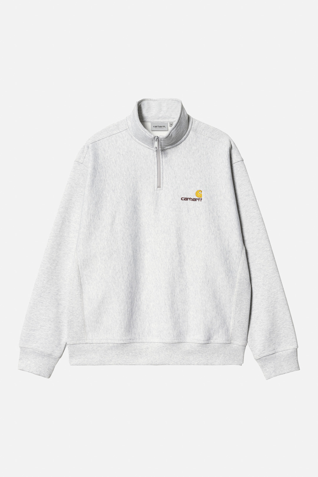 half zip american script sweatshirt