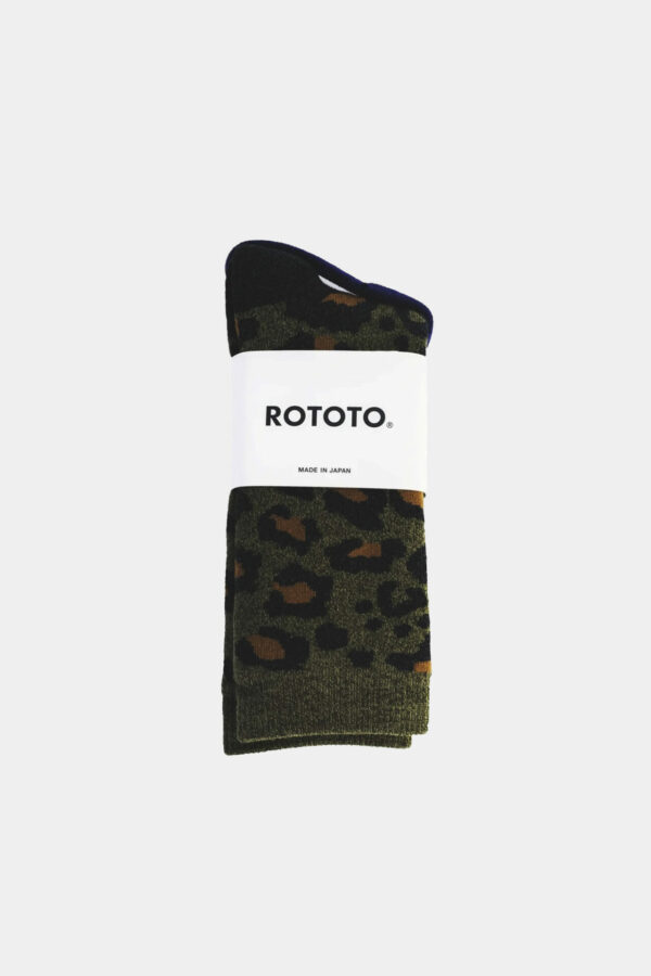 PILE LEOPARD SOCKS
