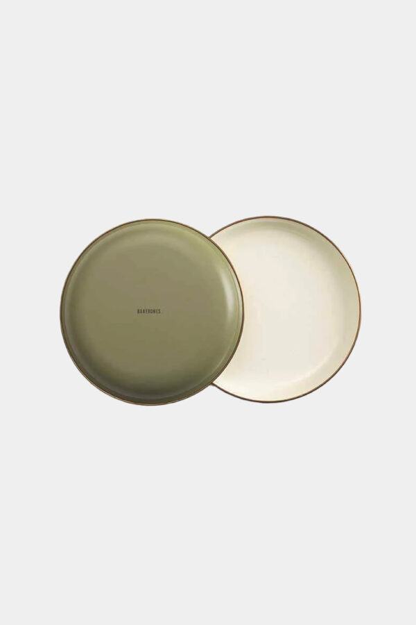 ENAMEL SMALL PLATE 2 TONE SET